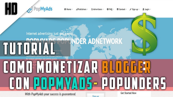 Monetizar pagina web con Popmyads